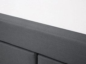 Manželská posteľ Boxspring 160 cm ADIR (s matracmi) (sivá). Vlastná spoľahlivá doprava až k Vám domov. 1007077