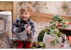 Krémový látkový detský kôš na hračky ø 30x23 cm Veggies – Lorena Canals