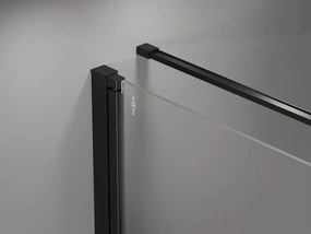 Mexen Mist-F T, 1-krídlový skladací sprchový kút ľavý 110 x 70 cm, čierna mriežka, čierny - 8A6T-110-070-70-77-L