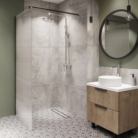 Invena Kalitea, páková sprchová batéria s hlavovou dažďovou sprchou 22x22 cm a ručnou sprchovou hlavicou, chrómová, INV-AU-72-001-V