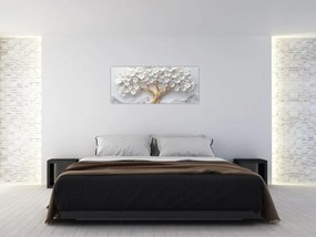 Obraz – 3D elegantný strom života plný kvetov (120x50 cm)