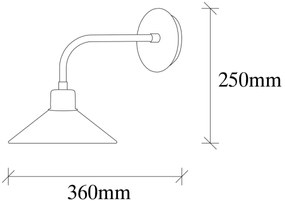 Nástenná lampa Sivani V mosadz