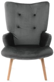 Hojdacie kreslo B2 MOSS PLUS 2v1 zamatovo sivé 890050