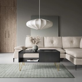 KONFERENČNÝ STOLÍK EDEN ČIERNOŠEDÝ + MRAMOR