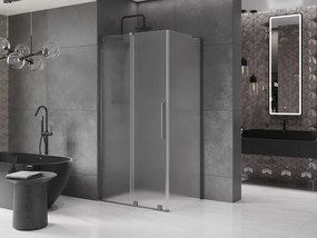Mexen Velar L, sprchový kút s posuvnými dverami 100 x 80 cm, 8mm sklo námraza, grafit brúsený, 871-100-080-33-66