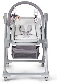 KINDERKRAFT - Detská jedálenská stolička 2v1 LASTREE šedá