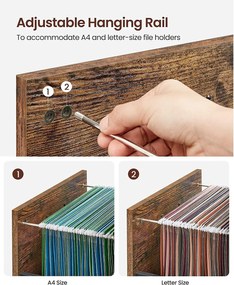 Kartotéka s 2 zásuvkami, rustikálna hnedá a čierna