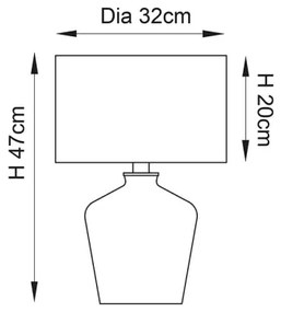 Endon 61198 - Stolná lampa WALDORF 1xE27/10W/230V lesklý chróm/biela