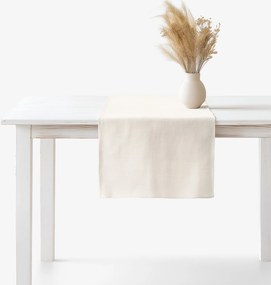 Goldea behúň na stôl z ľanovej zmesi - slonová kosť 20x120 cm