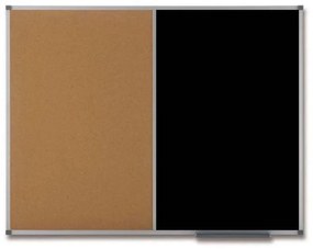 Toptabule.sk KMTALC Kombinovaná tabuľa čierna v hliníkovom ráme 60x40cm