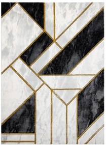 Dywany Łuszczów Kusový koberec Emerald 1015 black and gold - 140x190 cm