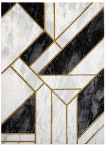 Dywany Łuszczów Kusový koberec Emerald 1015 black and gold - 80x150 cm