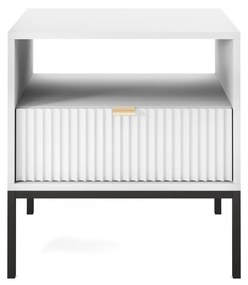 Nočný stolík Nova 54 cm biely/čierny