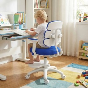 Detská rastúca stolička Neoseat KIDDY THREE — látka, prateľný poťah, tmavo modrá