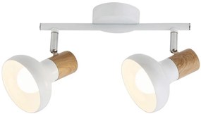 Rabalux HOLLY stropné bodové svietidlo max. 2x40W | E14 | IP20 - biela, svetlé drevo