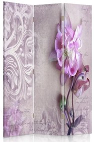 Ozdobný paraván Růžová orchidej - 110x170 cm, trojdielny, obojstranný paraván 360°