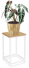 Kvetinový stojan Loft Arben 40 cm biely/dub Craft
