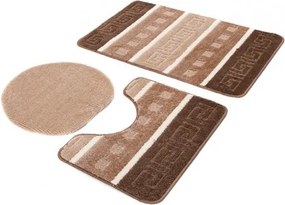 Sada kúpeľňových koberčekov MULTI C5016 CAMEL hnedý grécky