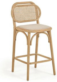 Barová stolička z dubového dreva v prírodnej farbe (výška sedadla 65 cm) Doriane – Kave Home