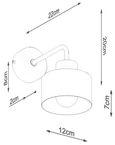 Nástenné svietidlo Savar, 1x čierne kovové tienidlo