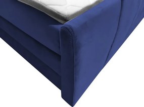 Posteľ boxspring Fresco 180x200 cm, modrá látka