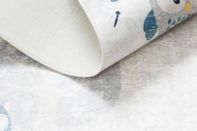 Dywany Łuszczów, Detský kusový koberec Bambino 1161 Owls grey, 80x150, šedá, detská izba