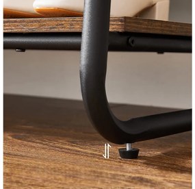 Stojan na oblečenie s 2 policami TAYLOR 100x45x160 cm, rustikálne hnedý