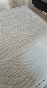 HU Krémovo, béžový moderný koberec TWIST CREAM 31204A Rozmer: 60x100 cm