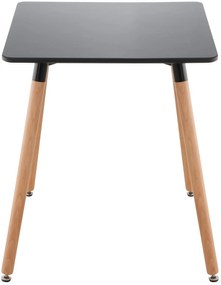 Stôl drevený Viborg 60 natura / čierna - v75 x 60 x 60 cm