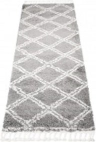 TA Koberec G935B TMAVO ŠEDÁ/KRÉMOVÁ BOHO Rozmer: 100x250 cm