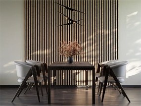 Akustické dekoračné panely SLIM, dub wotan 3D lamely na filcovom podklade, rozmer 270 x 30 cm, IMPOL TRADE