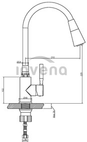 Invena Hula, vysoká drezová batéria 2-funkčná, béžová, INV-BZ-85-P03-L