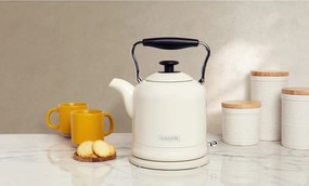 Krémovobiela rýchlovarná kanvica z nehrdzavejúcej ocele 1,5 l Highclere – Haden