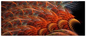 Obraz - Abstraktná imitácia peria (120x50 cm)