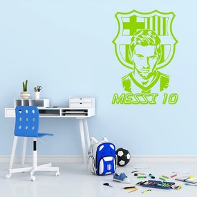 Veselá Stena Samolepka Lionel Messi 10 Farba: zelená, Veľkosť: 80 x 57 cm