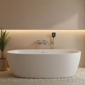 Rea Arlo, vaňová batéria s ručnou sprchovou súpravou, brúsená oceľ, REA-B4582