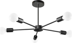 Toolight Toolight, stropné svietidlo 5xE27 APP1024-5CP, čierna, OSW-06114