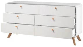 Biela nízka komoda 150x74 cm Caitlin – Støraa