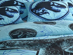 Svietiace bavlnené obliečky JURSKÝ SVET modré Rozmer obliečky: 70 x 90 cm | 140 x 200 cm