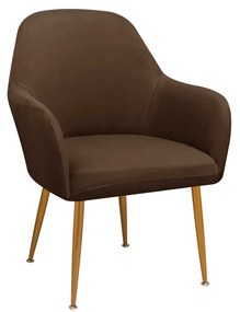 Napínací poťah na stoličku s opierkami AVERO Farba: Sivohnedá