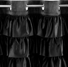 ZATEMŇOVACÍ ZÁVES NA KRÚŽKOCH AURA 140X250 CM ČIERNA