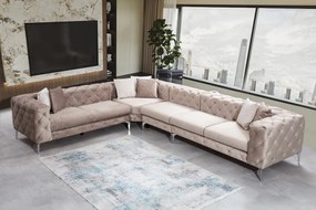 Luxusná rohová pohovka Como 270 x 310 cm, ľavá, béžová