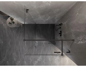 Mexen Lunar T výklopný sprchový kút pravý 120 x 120 cm, číre sklo, grafitová, 834T-120-120-95-00-P