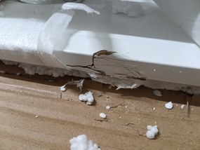 AKCIA Biely jedálenský stôl BERGEN 120x80 cm II. akosť