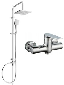 Mexen Tord sprchová zostava s dažďovou sprchou a sprchová batéria Pecos, chrómová, 72740200-00