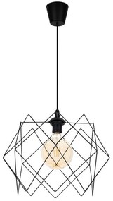 Luster na lanku GALL 1xE27/60W/230V čierna