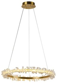 LED Stmievateľný luster na lanku LED/40W/230V 3000-6500K zlatá + diaľkové ovládanie