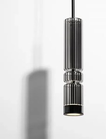 LED čierno-šedý moderný luster Bento 39