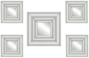 Hranaté nástenné zrkadlo MONICA 5-set