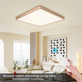 Brilagi - stmievateľné LED svietidlo WOODLINE SQUARE LED/180W/230V dub 100x100 cm + DO